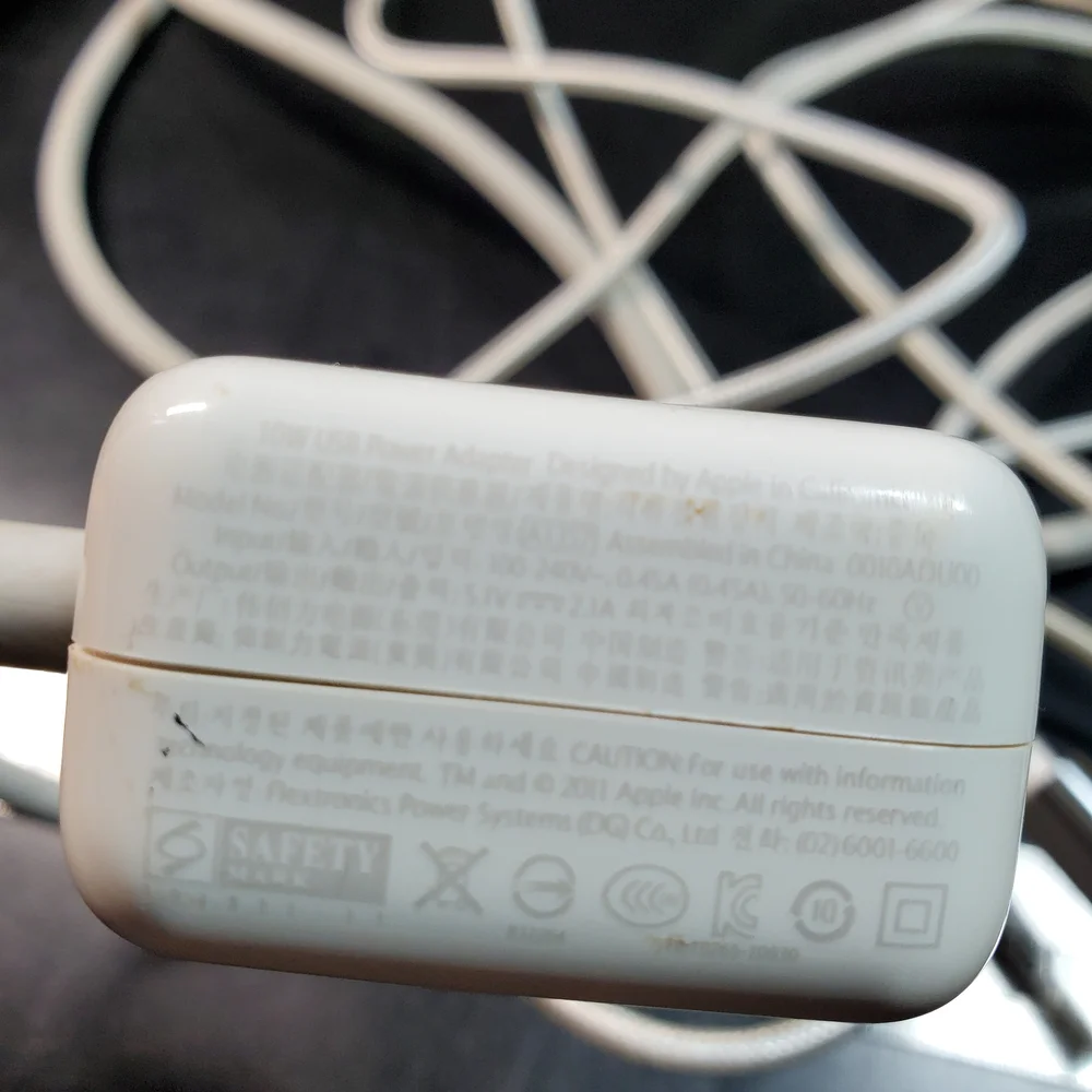 Apple A1357 10W USB Power Adapter Wall Charger w/Ext. Cord 6Ft+10Ft Durable Nylo
